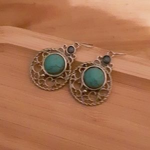 Turquoise and Silver Earrings